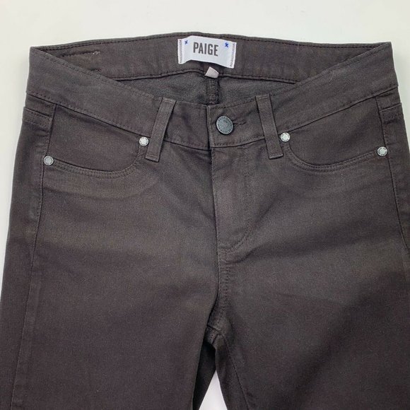 Paige Verdugo Ultra Skinny Jeans Black Shadow Size 27 - Picture 6 of 8